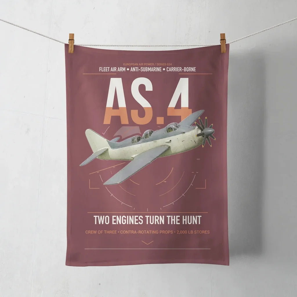 Fairey Gannet AS.4 design on dark red towel