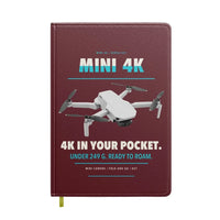 Thumbnail for DJI Mini 4K design on dark red notebook