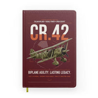 Thumbnail for Fiat CR.42 Falco design on dark red notebook