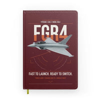 Thumbnail for Eurofighter Typhoon FGR4 design on dark red notebook