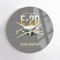 Thumbnail for E-2D Advanced Hawkeye design on gray no frame wall clock
