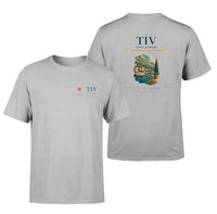Thumbnail for Tivat Airport (TIV) design printed on light gray double-side t-shirt