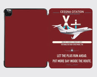 Thumbnail for Cessna Citation X+ design on dark red ipad tablet case