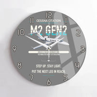 Thumbnail for Cessna Citation M2 Gen2 design on gray no frame wall clock