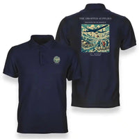Thumbnail for VINTAGE G4234 - The Dropped Supplies - Double-Side Polo T-Shirt design on navyblue