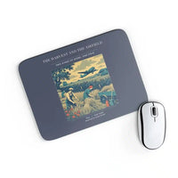 Thumbnail for VINTAGE G4510 - The Harvest And The Airfield - Designed Mouse Pads design on navyblue rectangle
