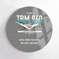 Thumbnail for Daher TBM 960 design on gray no frame wall clock