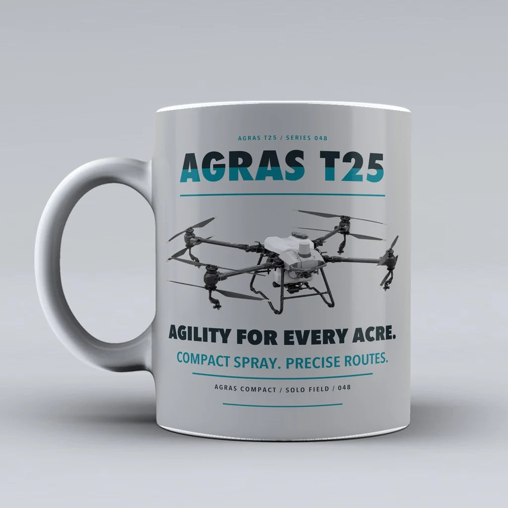 Agras T25 Mug design on light gray dji