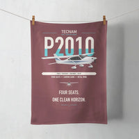 Thumbnail for Tecnam P2010 design on dark red towel