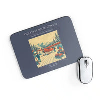 Thumbnail for VINTAGE G4480 - The First Snow Circuit - Designed Mouse Pads design on navyblue rectangle