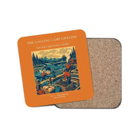 Thumbnail for The Logging Camp Lifeline - Designed Coasters design on orange 1-piece