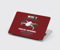 Thumbnail for DJI Mini 2 design on dark red MacBook case