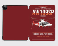 Thumbnail for Leonardo AW109SP GrandNew design on dark red ipad tablet case