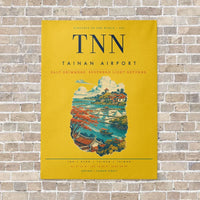 Thumbnail for Tainan Airport TNN vertical canvas print - no frame - yellow background