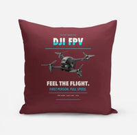 Thumbnail for DJI FPV design on dark red pillow