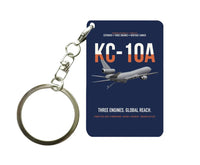 Thumbnail for KC-10A EXTENDER design on navy blue designed key chain, double-side print