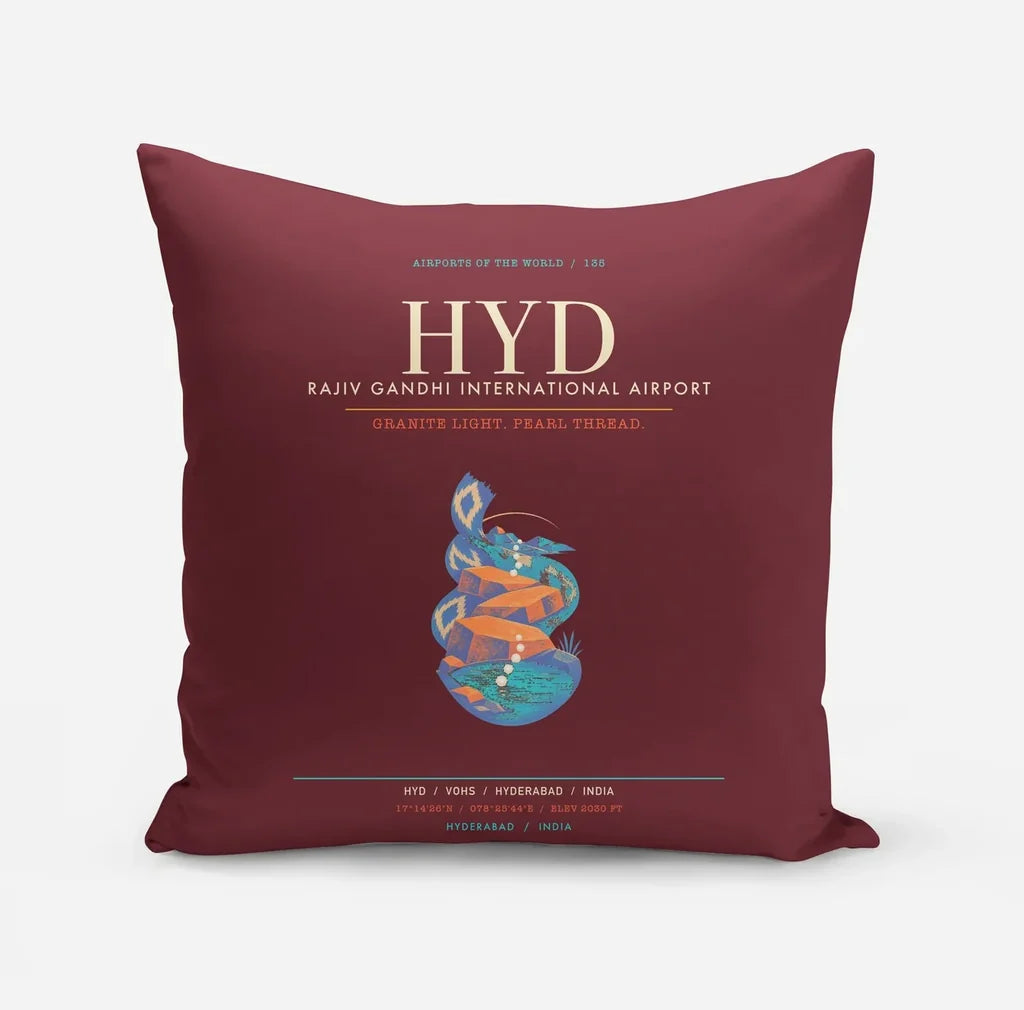 Rajiv Gandhi International Airport Hyderabad HYD - Deccan Stepwell Pearl Current - Dark Red