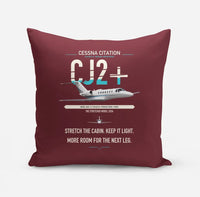 Thumbnail for Cessna Citation CJ2+ design on dark red pillow
