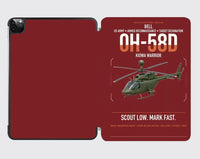 Thumbnail for Bell OH-58D Kiowa Warrior design on dark red ipad tablet case