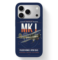Thumbnail for Fairey Swordfish Mk I design on navy blue magsafe iphone case, for iPhone 17 Pro