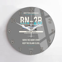 Thumbnail for Britten-Norman BN-2B-26 Islander design on gray no frame wall clock