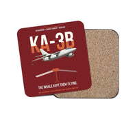 Thumbnail for KA-3B Skywarrior design on dark red 1 piece coaster