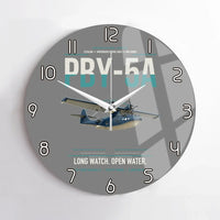 Thumbnail for PBY-5A Catalina design on gray no frame wall clock