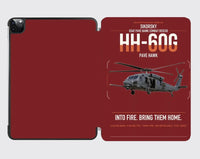 Thumbnail for Sikorsky HH-60G Pave Hawk design on dark red ipad tablet case