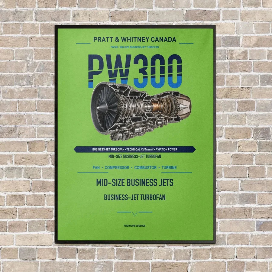 PW300 vertical canvas print - framed - light green background