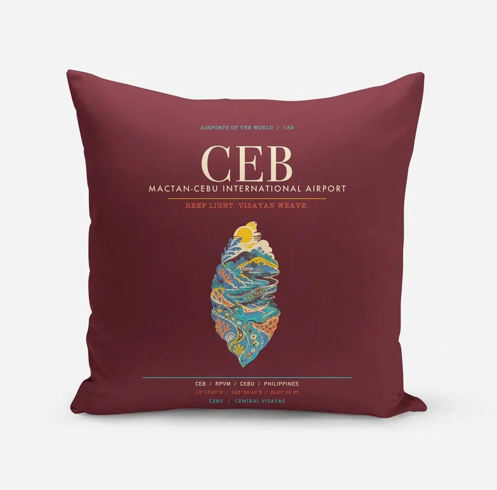 Mactan-Cebu International Airport CEB - Visayan Reef Loom - Dark Red