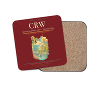 Thumbnail for Yeager Airport (CRW) design on dark red 1 piece coaster