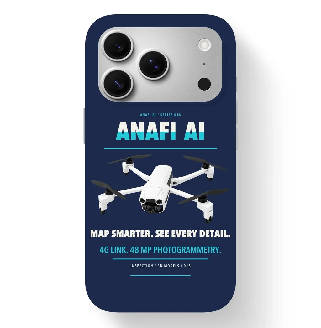 Parrot ANAFI Ai Case design on navy blue iphone case