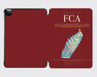 Thumbnail for Glacier Park International Airport (FCA) design on dark red ipad tablet case