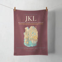 Thumbnail for Kalymnos Island National Airport (JKL) design on dark red towel