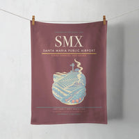 Thumbnail for Santa Maria Public Airport (SMX) design on dark red towel