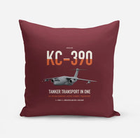 Thumbnail for Embraer KC-390 Millennium design on dark red pillow