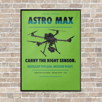 Thumbnail for Freefly Astro Max vertical canvas print - framed - light green background