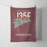 Thumbnail for Saab J 35F Draken design on dark red towel