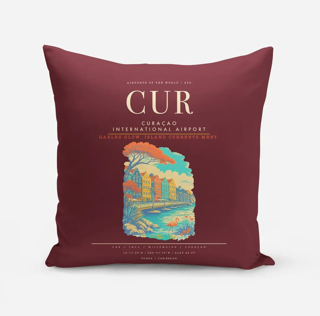 Curacao International Airport CUR - Dark Red