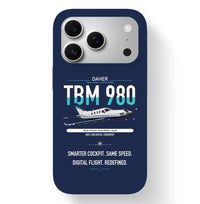 Thumbnail for Daher TBM 980 design on navy blue magsafe iphone case, for iPhone 17 Pro