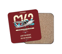 Thumbnail for Cessna 162 Skycatcher design on dark red 1 piece coaster