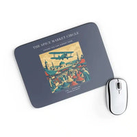 Thumbnail for VINTAGE G4498 - The Spice Market Circle - Designed Mouse Pads design on navyblue rectangle