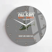 Thumbnail for Bell OH-58D Kiowa Warrior design on gray no frame wall clock