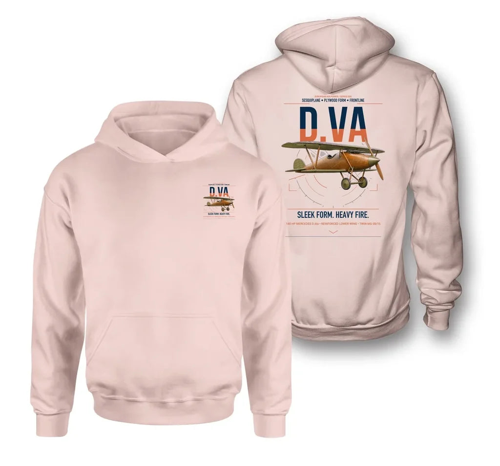 Albatros D.Va design on pink double-side hoodie, double-side print