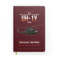 Thumbnail for Bell UH-1Y Venom design on dark red notebook