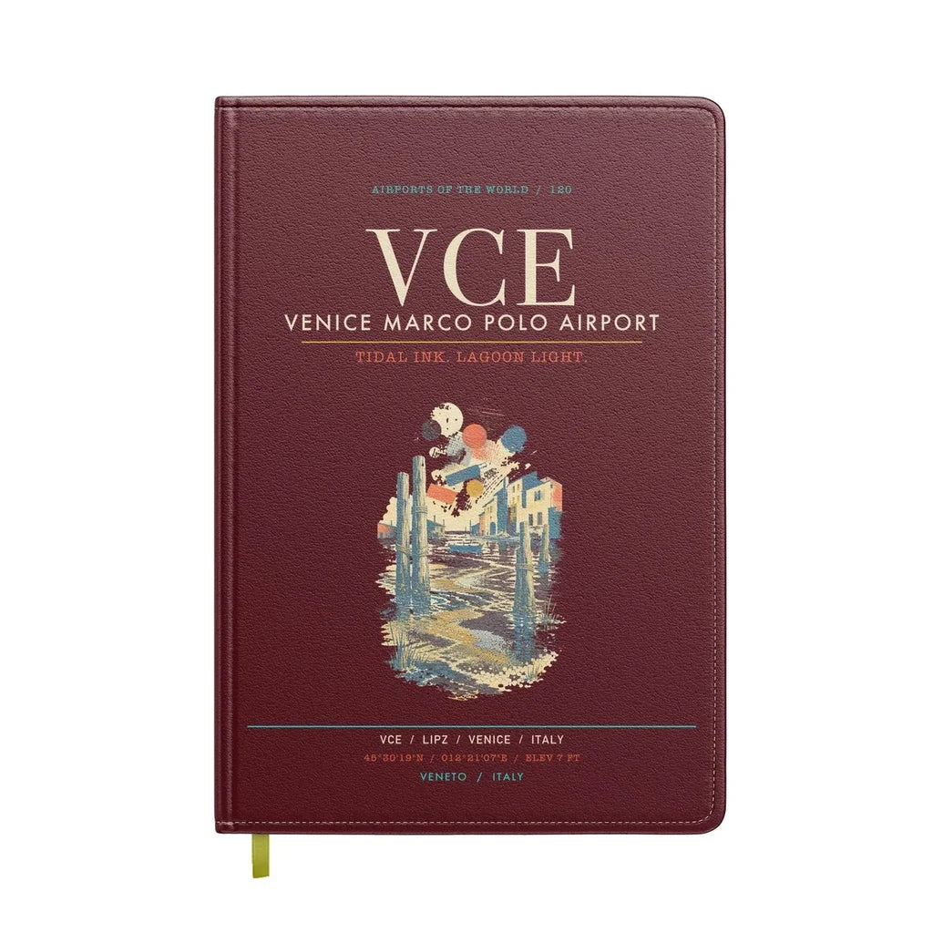 Venice Marco Polo Airport VCE - Lagoon Printmaker's Tide - Dark Red
