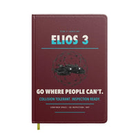 Thumbnail for Flyability Elios 3 design on dark red notebook