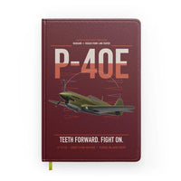 Thumbnail for P-40E Warhawk design on dark red notebook