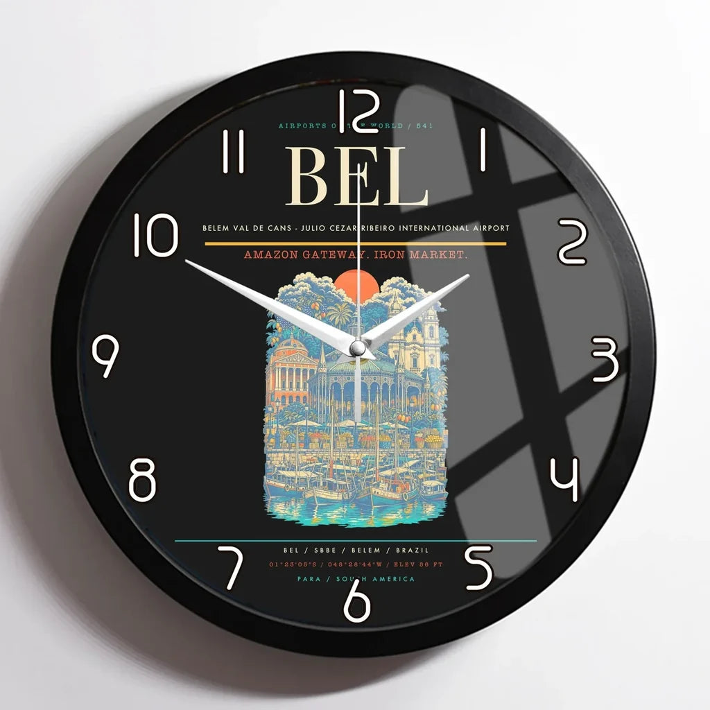 Belem Val de Cans - Julio Cezar Ribeiro International Airport BEL Wall-Clock Framed - Black
