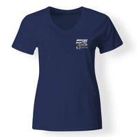 Thumbnail for Boeing 757 & Rolls Royce Engine (RB211) Designed V-Neck T-Shirts - view 12